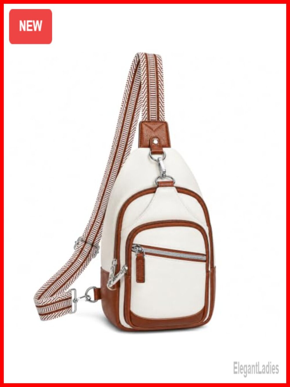 Anti-Theft Crossbody Sling Bag RFID Blocking Multi-Pocket Faux Leather